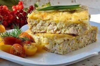 Легкий куриный пирог-запеканка (для завтрака)