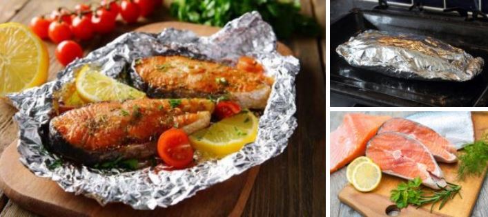 Какой стороной фольги запекать в духовке мясо и рыбу — матовой или блестящей? Кулинарные советы и 2 вкусных рецепта запеченных блюд