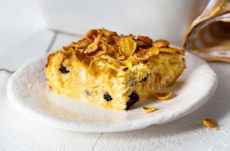 Сладкая запеканка из лапши с творогом