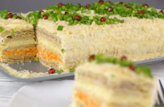 ЗАКУСОЧНЫЙ ТОРТ «НАПОЛЕОН»- САМЫЙ ВКУСНЫЙ ТОРТ-САЛАТ