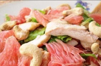 Жиросжигающий салат из куриной грудки и грейпфрута