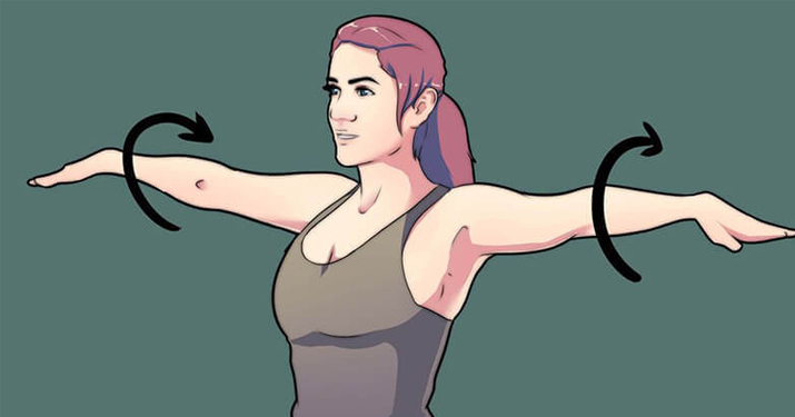 Круговые махи руками: Упражнение, которое следует делать каждый день