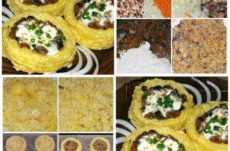 Картофельные гнезда с грибами: закуска, которую расхваливают больше, чем мясо!