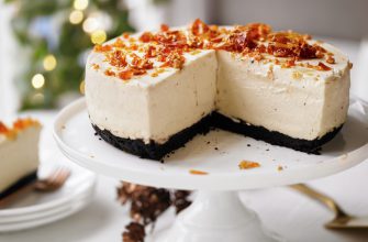 Снежный чизкейк с белым шоколадом и сливочным ликером