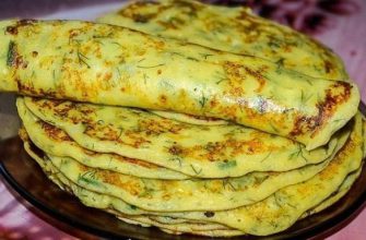 Творожные блины с зеленью