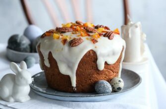 Апельсиновый кулич с орехами пекан