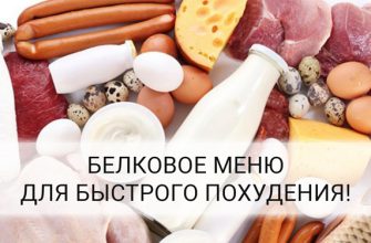 Белковое меню для похудения на 7 дней