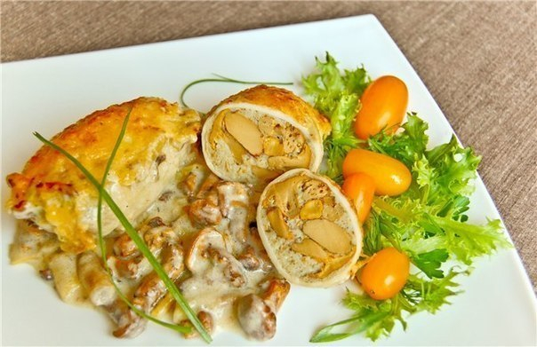 КАЛЬМАР ФАРШИРОВАННЫЙ ГРИБАМИ