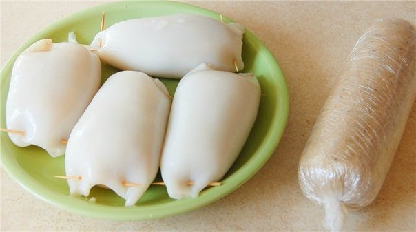 КАЛЬМАР ФАРШИРОВАННЫЙ ГРИБАМИ