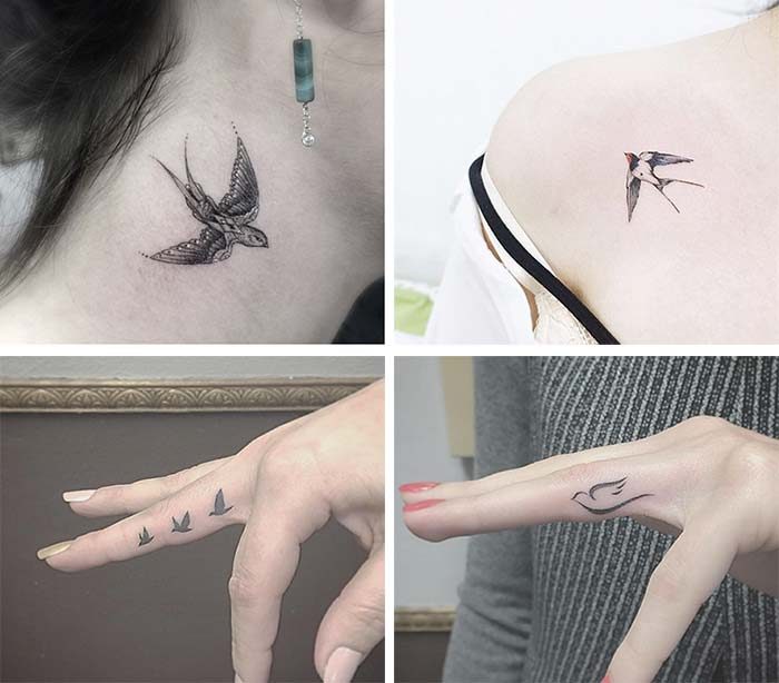 Миниатюрные женские татуировки