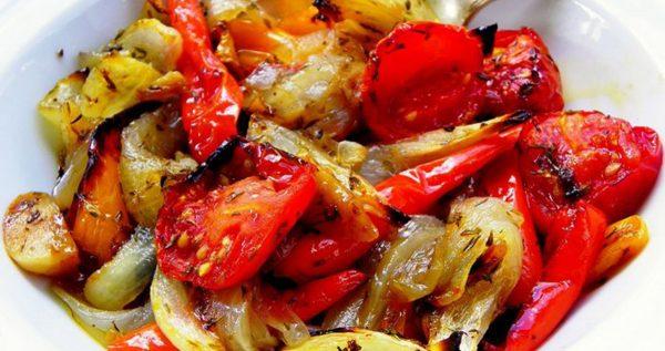 Запечённые овощи с вкусным маринадом