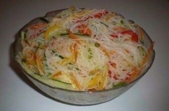 Салат Фунчоза с овощами