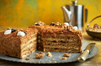 Домашний торт с черносливом