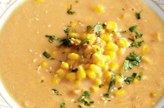 Быстрый куриный суп с кукурузой и имбирем