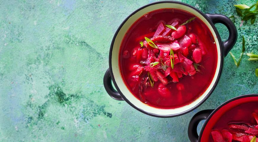 Постный борщ с черносливом и фасолью Постный борщ с черносливом и фасолью