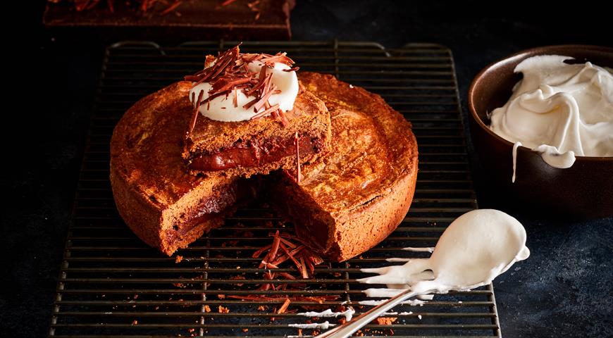 Шоколадный пирог с шоколадной начинкой Шоколадный пирог с шоколадной начинкой