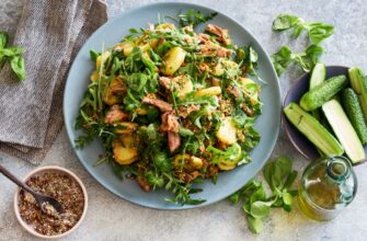 Картофельный салат с курицей-гриль