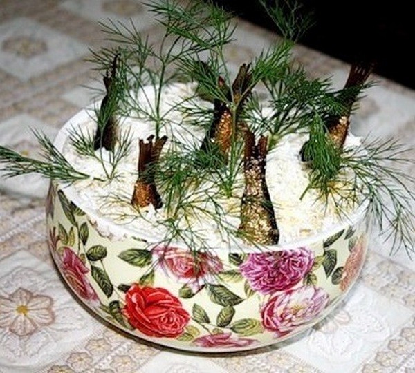 Салат Рыбки в пруду