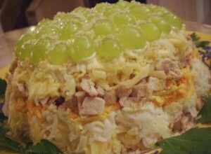 Салат слоеный с курицей