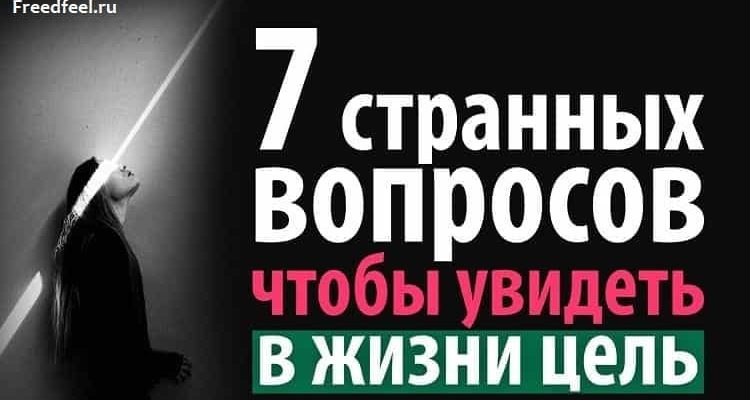 Увидеть цель в жизни,помогут Вам эти 7 странных вопросов