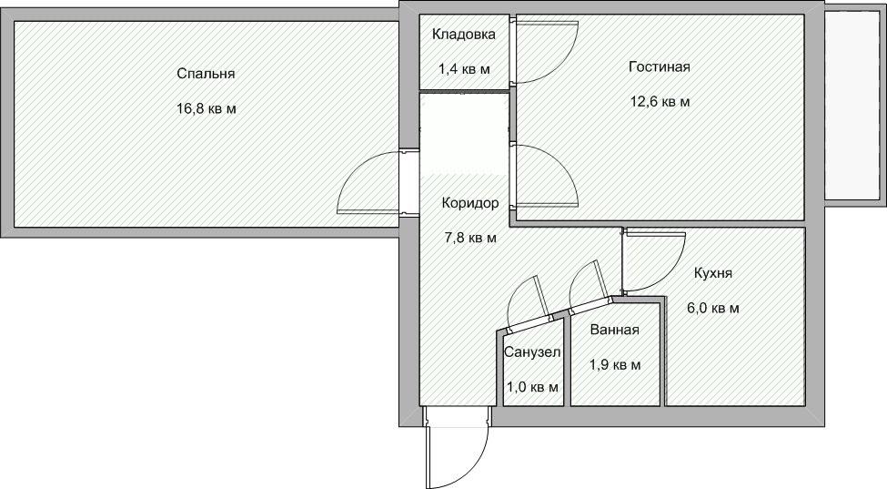 План хрущевки распашонки